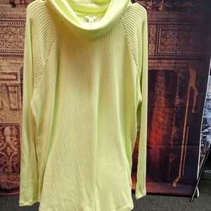 Sonoma Women's Pastel Green Cowl Neck Sweater